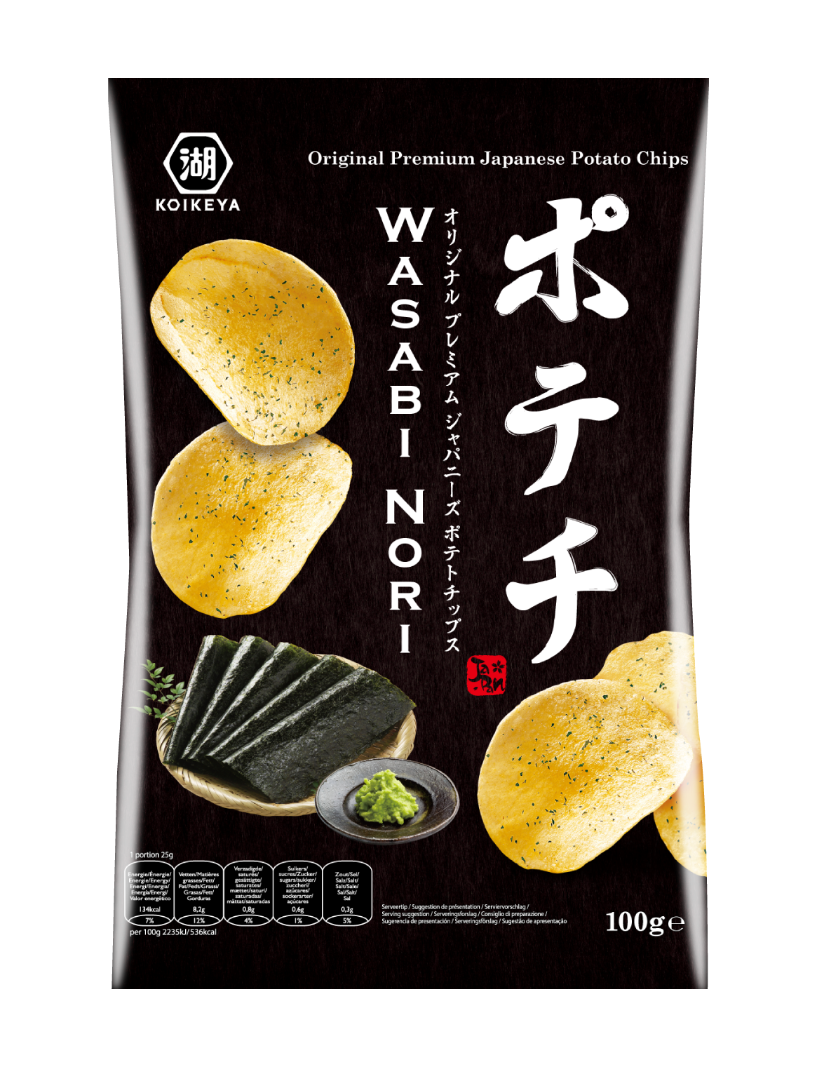 KOIKEYA Potato chips-WASABI NORI 100g-12