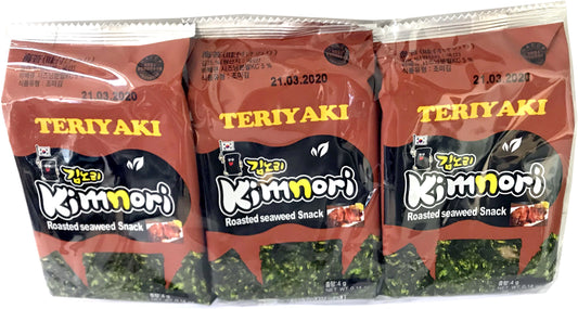 KIMNORI  Roasted seaweed snack TERIYAKI 24x(3x4g)-24 108508