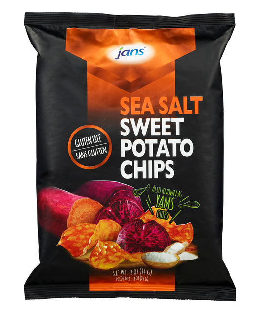 Jans Sweet Potato chips sea salt 84g-12 108524