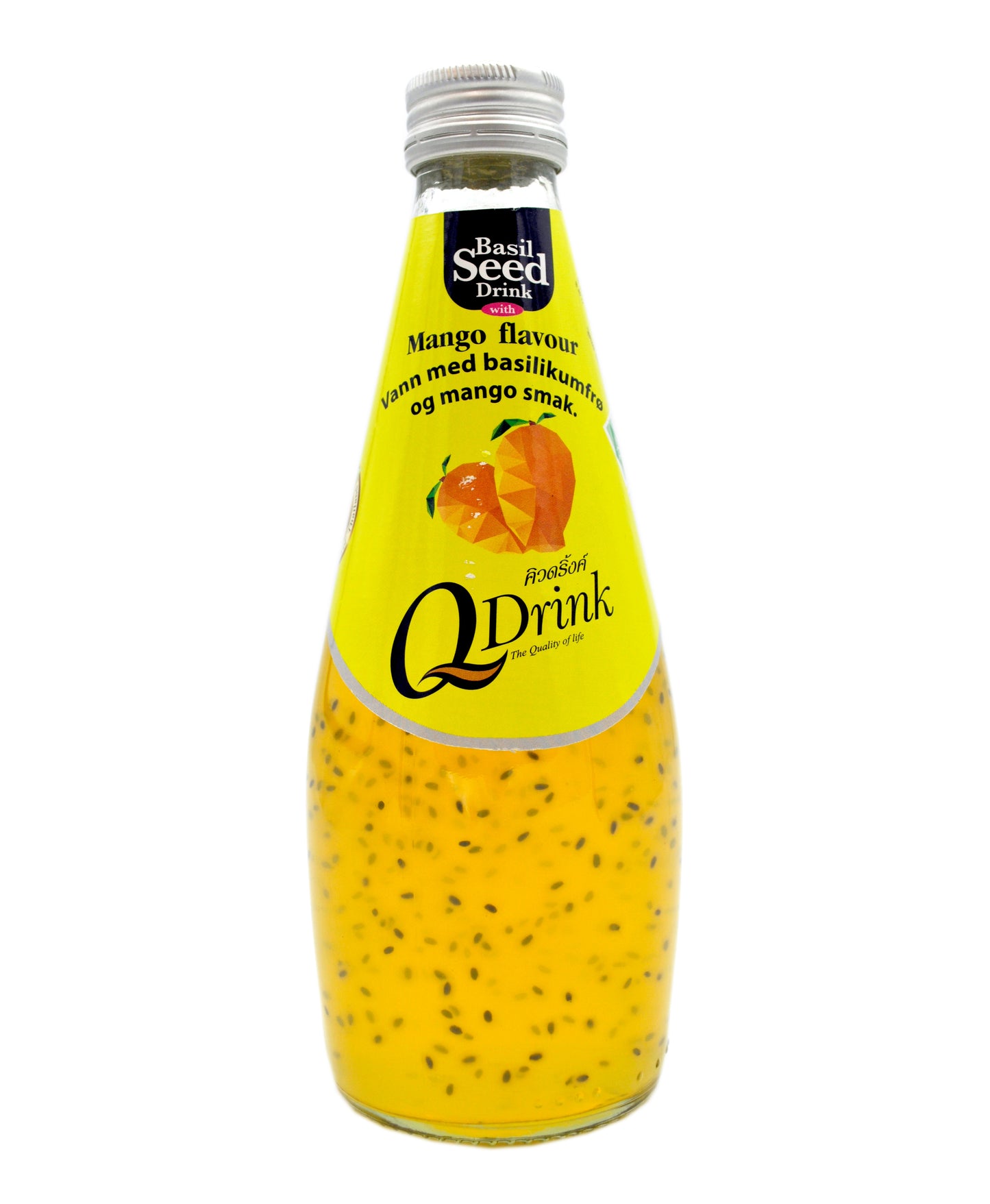 Q-DRINK Basil seed drink with MANGO Nuoc hat e & xoai 24x290ml TH _ 109259