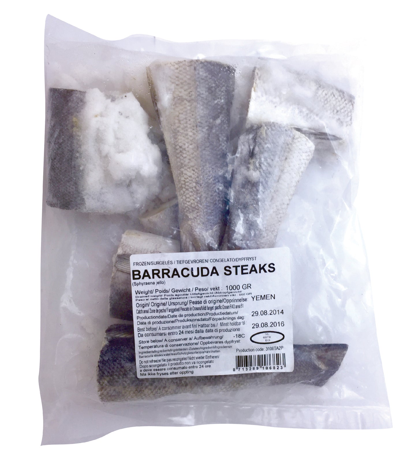 Barracuda steaks 8-10cm 1kg Yemen-10 201066