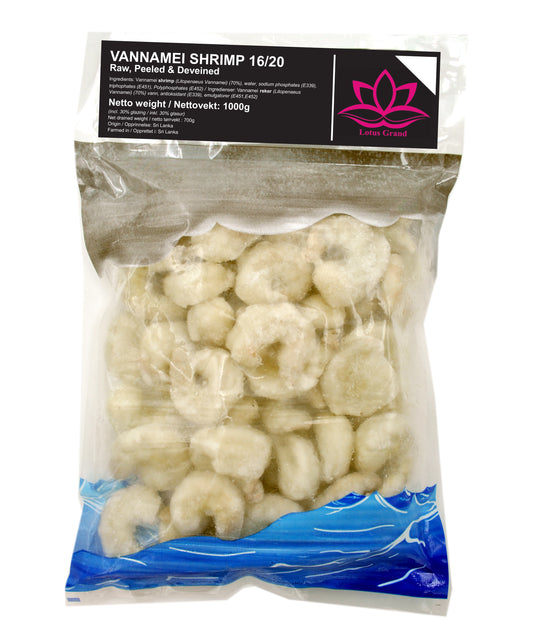 Vannamei shrimp 16/20 peeled, deveined-10 _ 202147