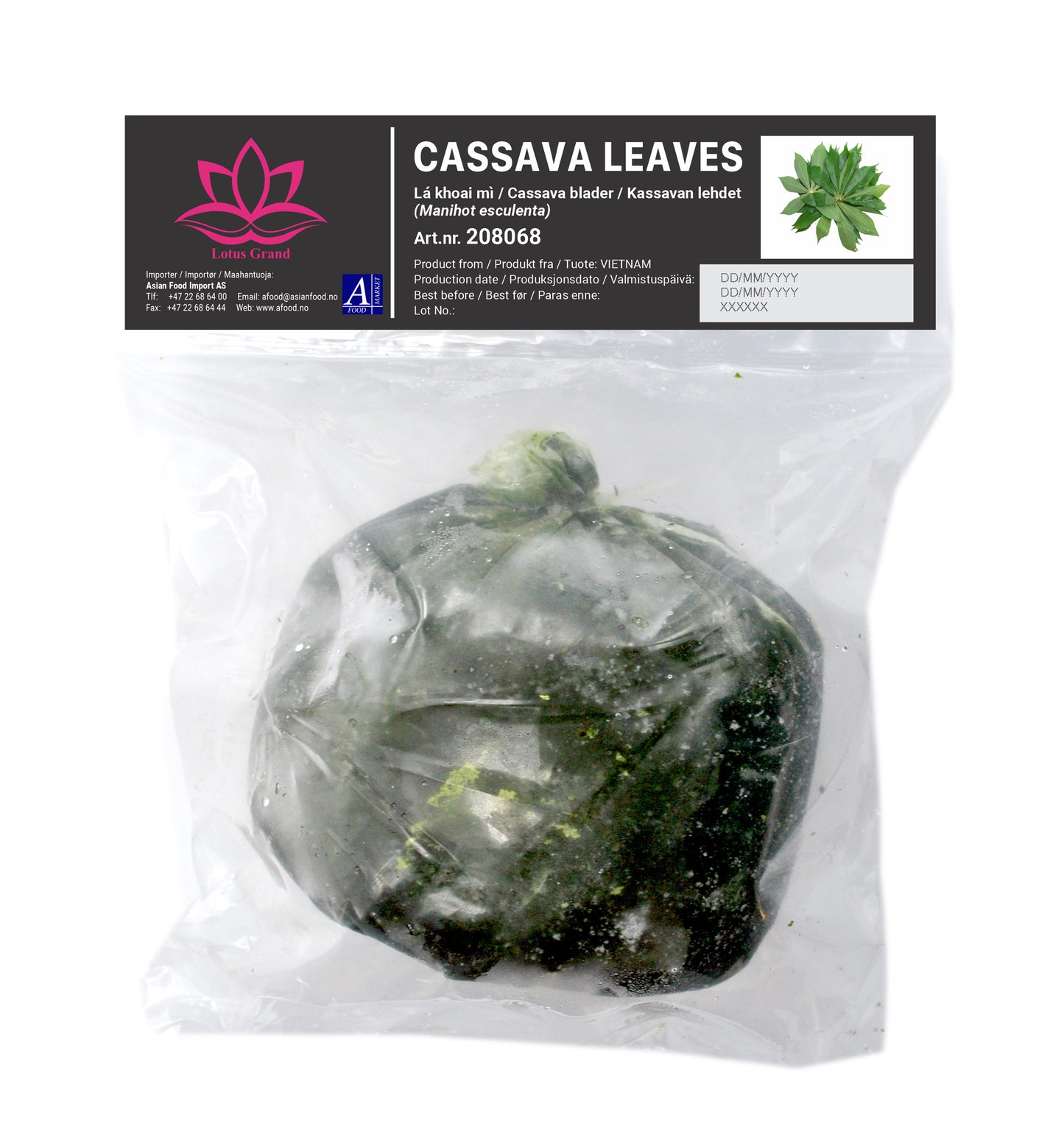 LOTUS cassava leaves minced (frozen) 500g-20 _ 208068