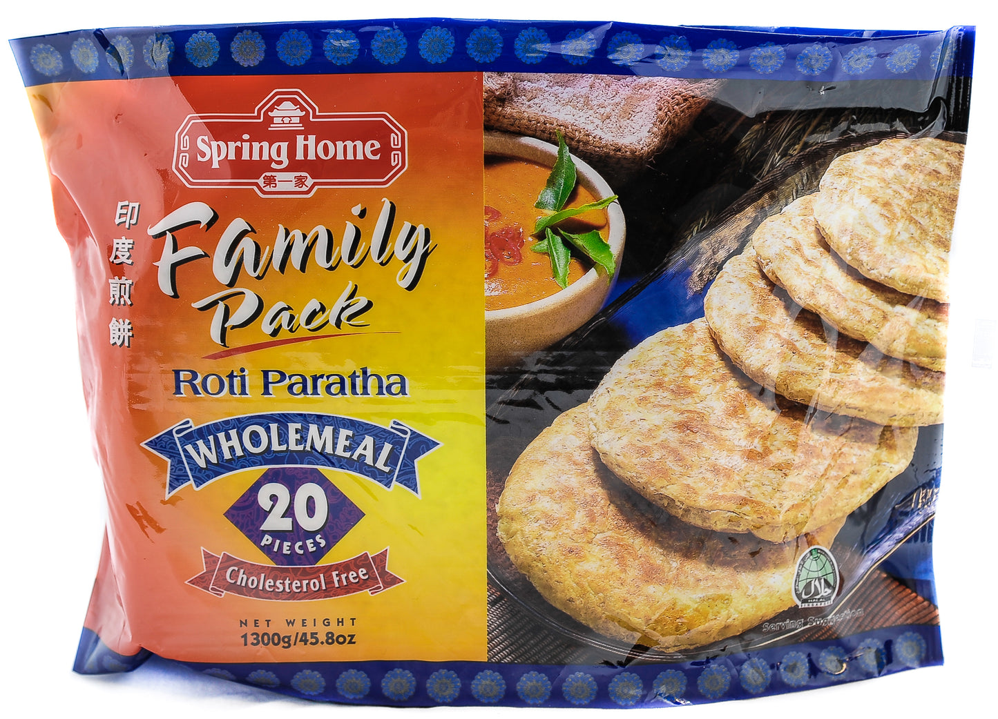 SPRING HOME roti paratha WHOLEMEAL 20pcs SG-6 208079