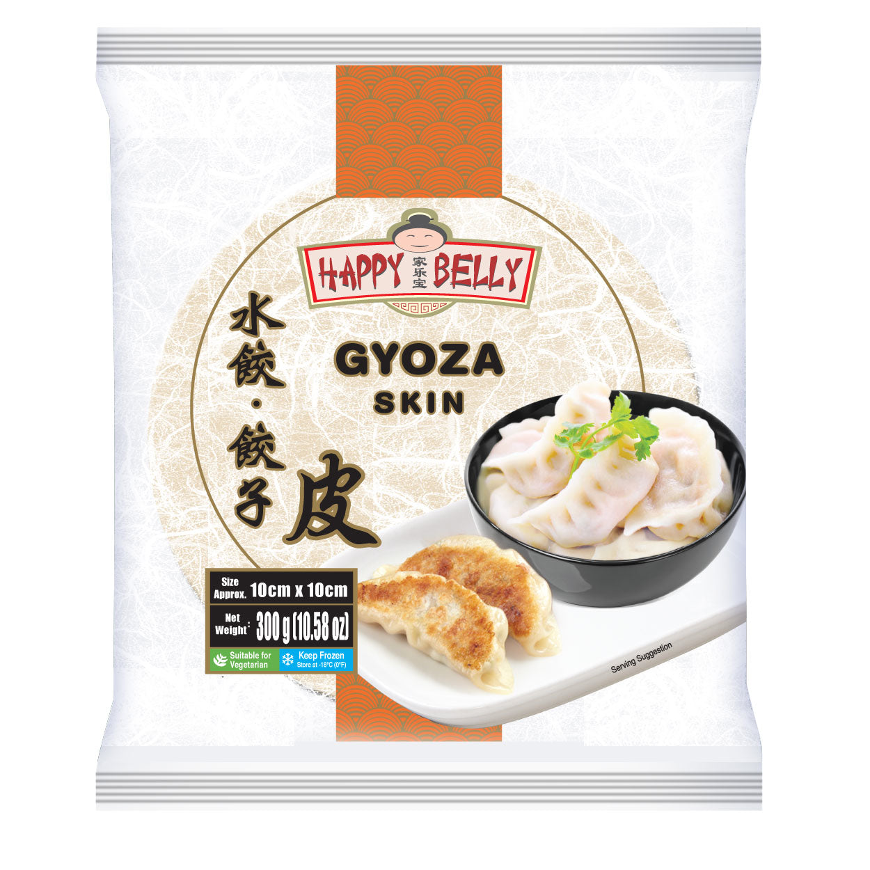 HAPPY BELLY gyoza skin 100mm CN-30 208091