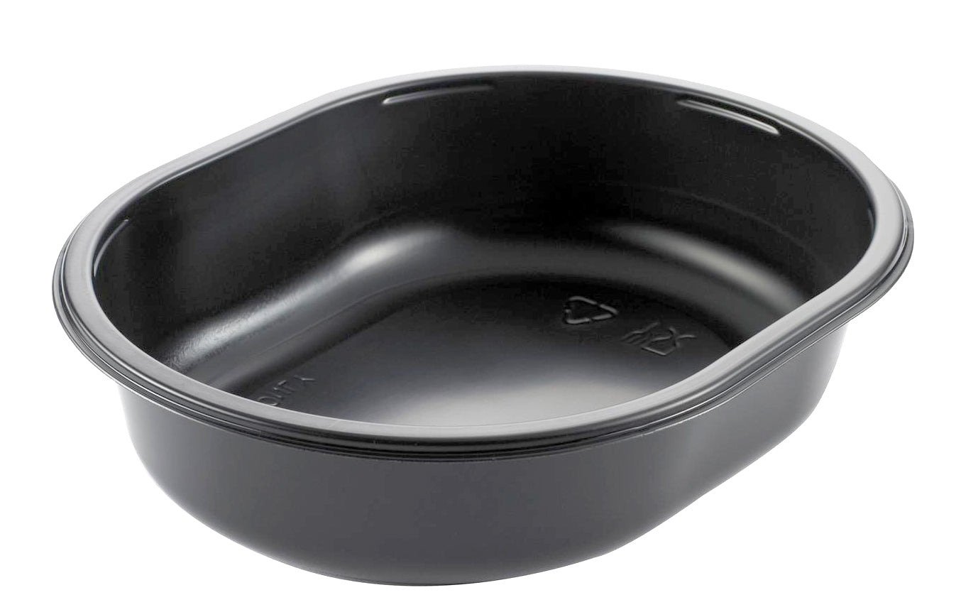 PLUSPACK Microwave Tray PP Oval BLACK 700ml 280stk-1 _ 301129