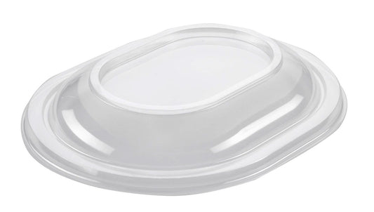 PLUSPACK Microwave Tray PP Oval BLACK 700ml lokk 200stk-1 _ 301130