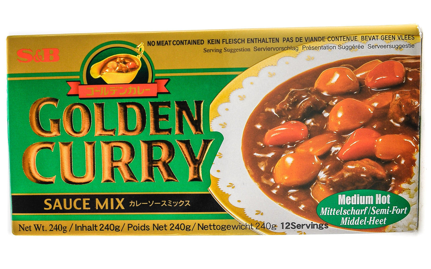 S&B golden curry mediumHOT 220G JP-60 _ 600066