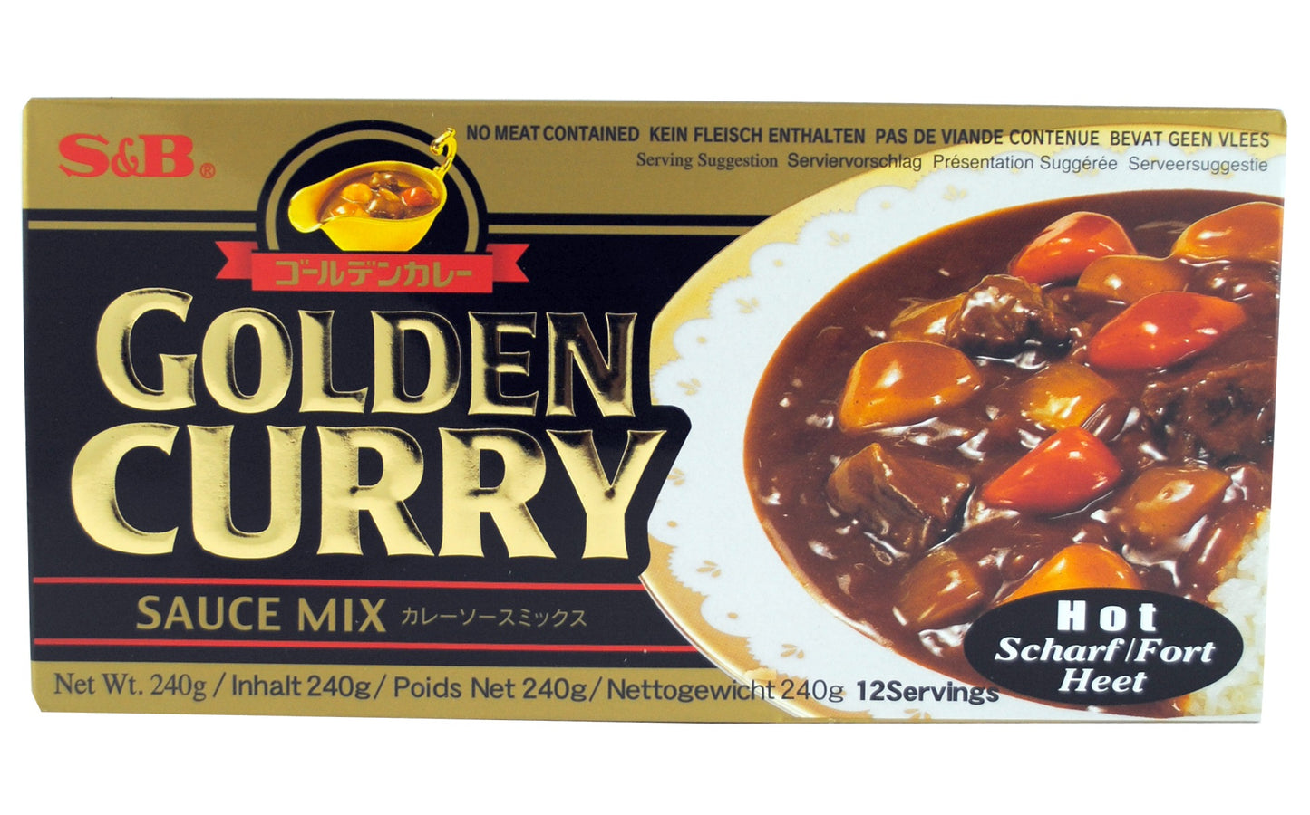 S&B Golden Curry HOT 220G JP-60 _ 600135